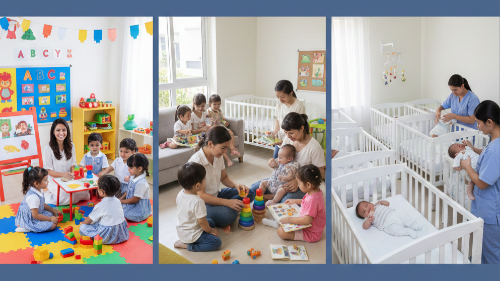 Difference Between Playschool, Daycare, & Creche