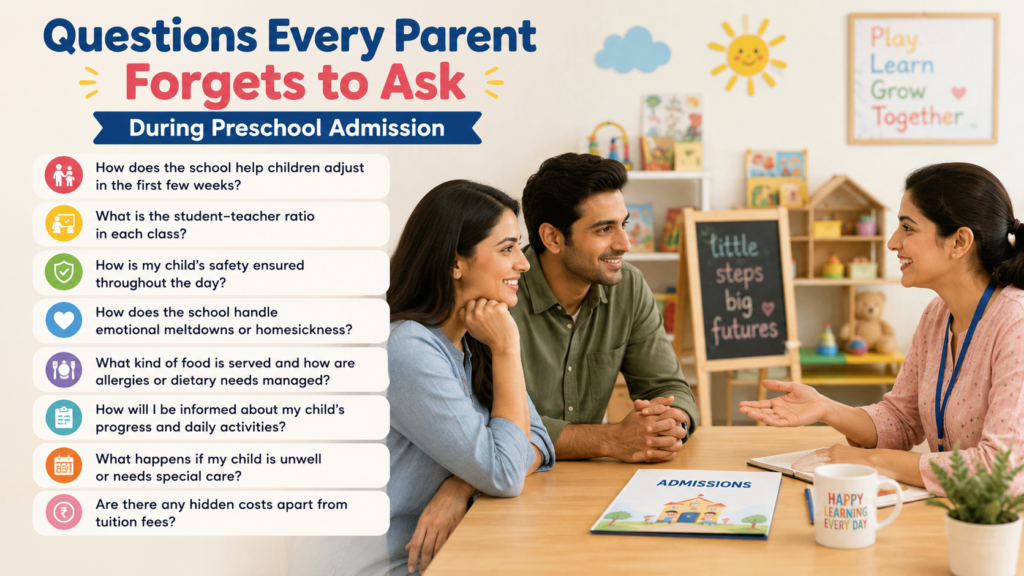 Questions Every Parent Forgets to Ask During Preschool Admission