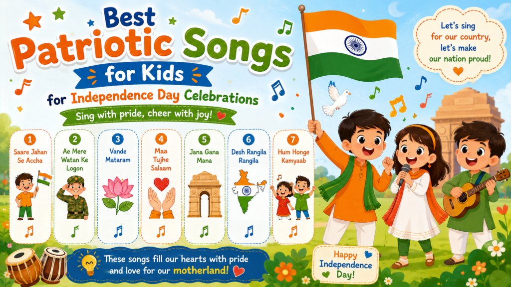 Best Patriotic Songs for Kids for Independence Day Celebrations